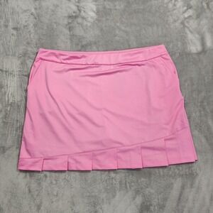 NEW EP New York Skort Womens XXL Pink Box Pleat Hem Athletic Stretch Golf Tennis
